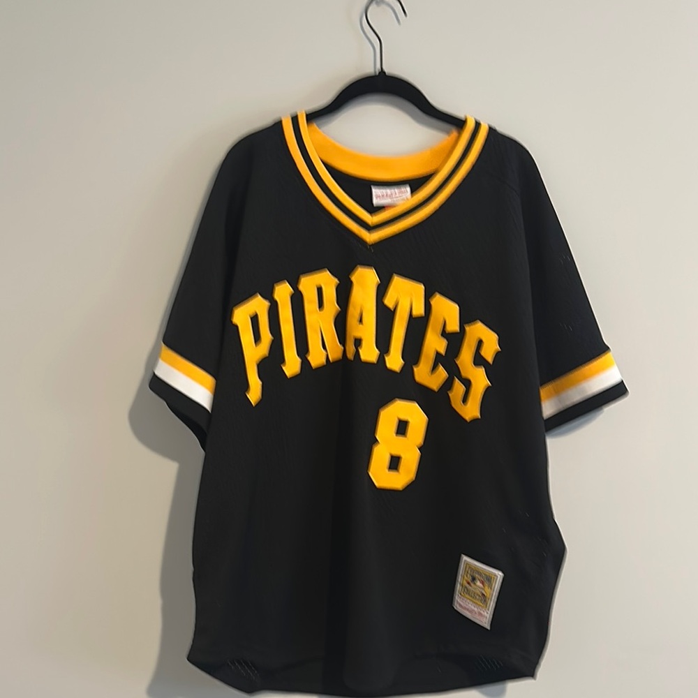 Mitchell & Ness Black and Yellow Pirates Jersey